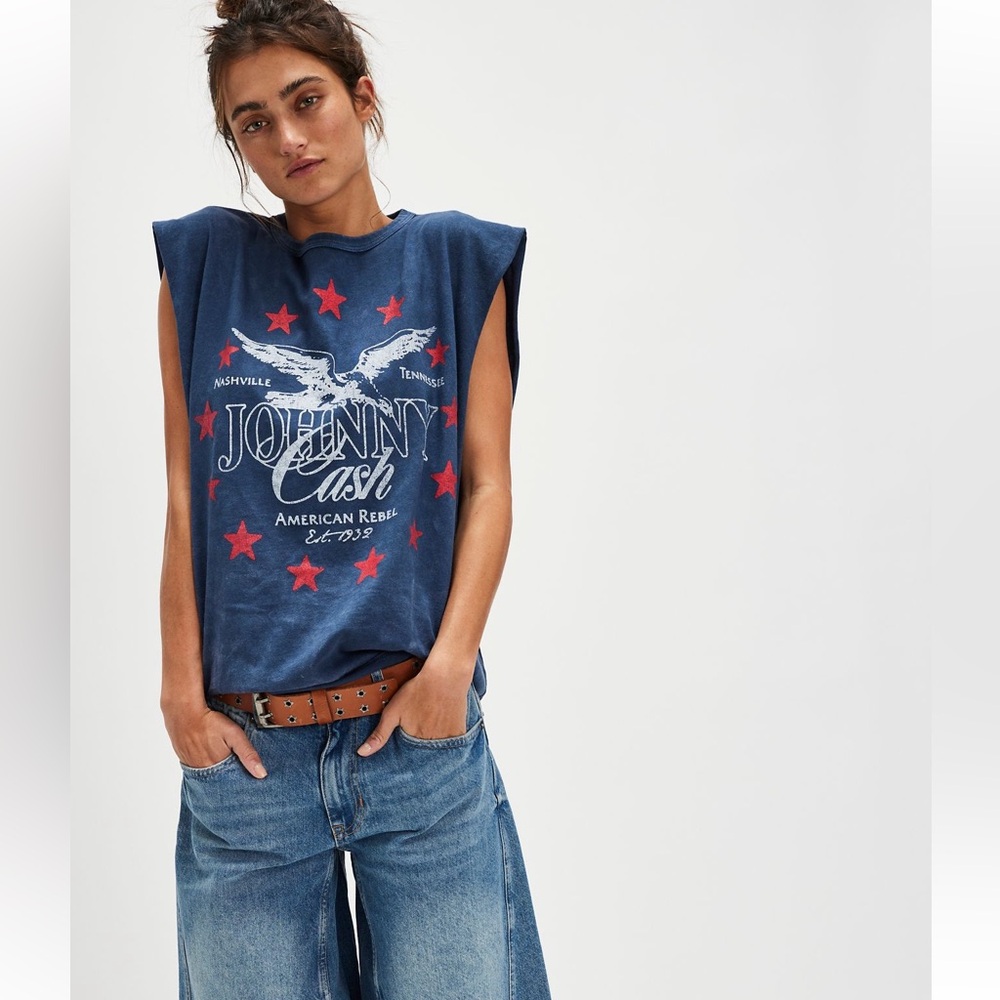 Daydreamer Navy Graphic T-Shirt with Red Stars